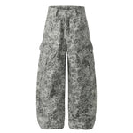 6198010475316,6198010475317,6198010475318,6198010475319, Leopard Print Loose Fit Cargo Pants