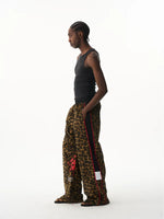 Leopard Print Loose-Fit Straight-Leg Sports Pants 4