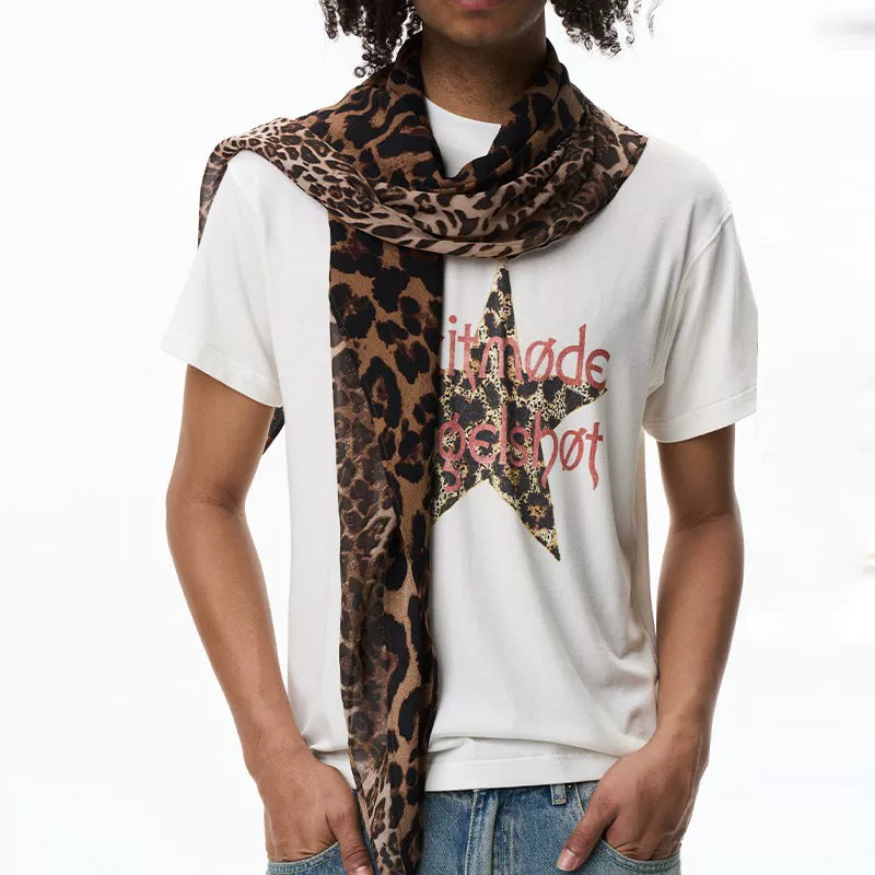 6087893465983, Leopard Print Patchwork Ribbon Scarf