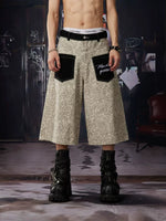 Leopard Print Patchwork Shorts 1
