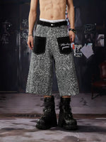 Leopard Print Patchwork Shorts 2