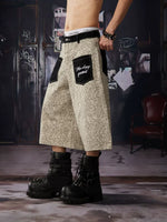 Leopard Print Patchwork Shorts 4