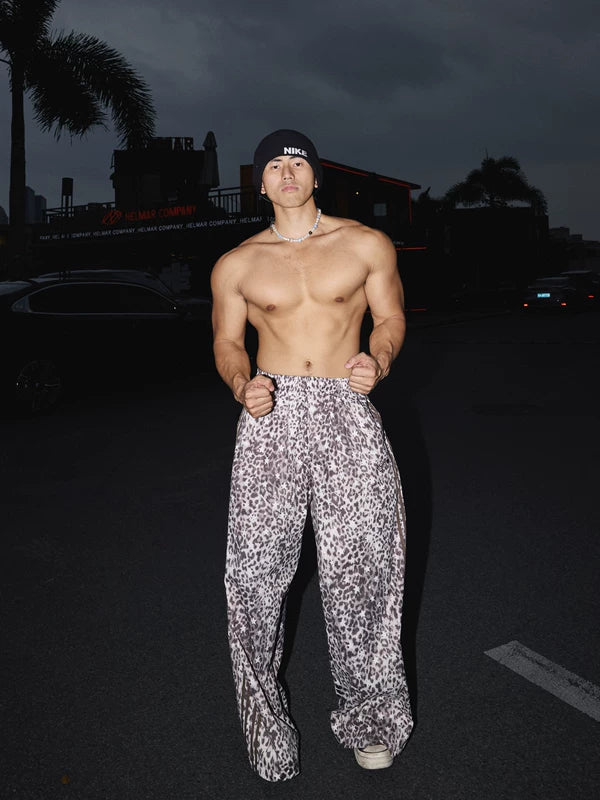 Leopard Print Star Pattern Casual Pants 1