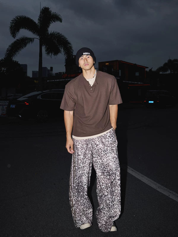 Leopard Print Star Pattern Casual Pants 5