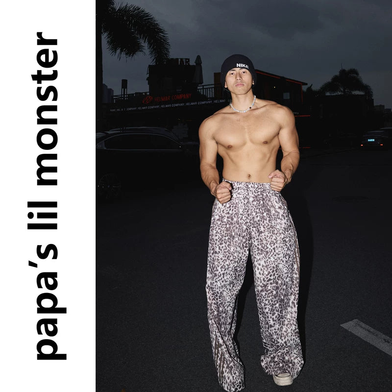 6235159330970,6235159330971,6235159330972,6235159330973, Leopard Print Star Pattern Casual Pants