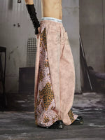 Leopard Print Studded Loose Fit Pants 3