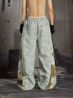Leopard Print Studded Loose Fit Pants 4