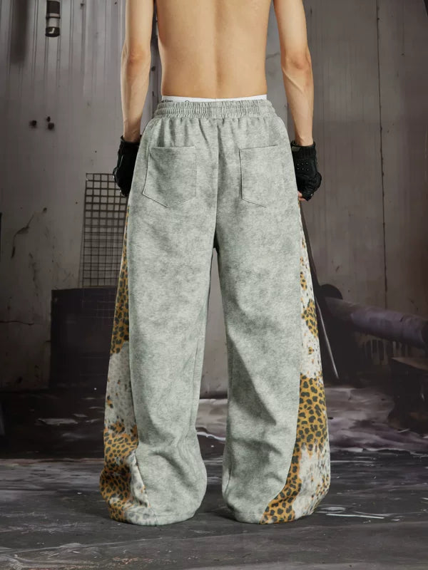Leopard Print Studded Loose Fit Pants 4