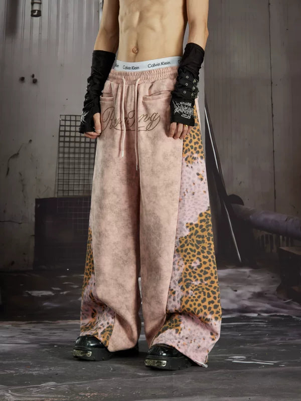 Leopard Print Studded Loose Fit Pants 5