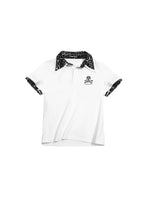 Leopard Print Trim Rhinestone Skull Polo 5