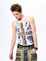 Leopard Print Union Jack Slim Vest 4