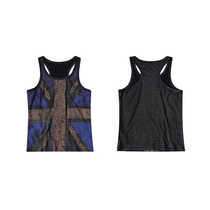 6095002629420,6095002629421,6095002629422,6095002629423, Leopard Print Union Jack Slim Vest