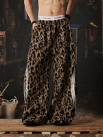 Leopard Print Wide Leg Casual Pants 2