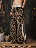 Leopard Print Wide Leg Casual Pants 3