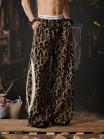 Leopard Print Wide Leg Casual Pants 4