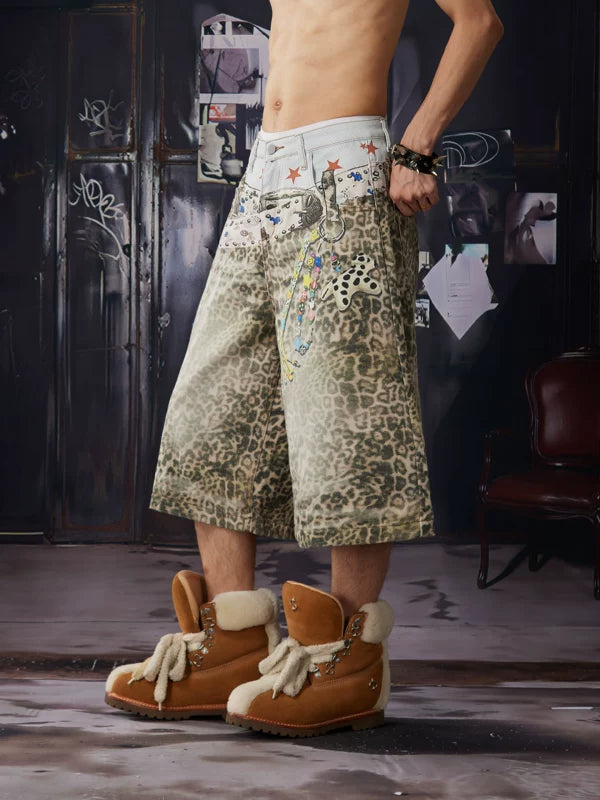 Leopard Print Wide-Leg Pants 2