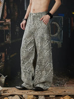 Leopard Print Wide Leg Y2K Jeans Pants 2