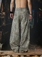 Leopard Print Wide Leg Y2K Jeans Pants 3