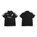 6232536542348,6232536542349,6232536542350,6232536542351, Letter Badge Print Short Sleeve Polo