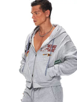 6091179883474,6091179883476,6091179883478, Letter Print Hooded Sweatshirt Shorts Set