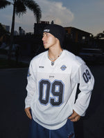 Letter Print Mesh Long-Sleeve Jersey 1