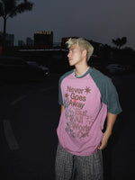Letter Print Raglan Sleeve T-Shirt 1