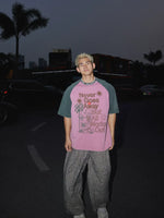 Letter Print Raglan Sleeve T-Shirt 4