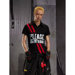 6253518498685,6253518498686,6253518498687, Letter Print Short-Sleeve Polo Shirt