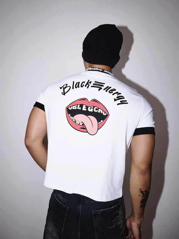 Letter Print Slim Fit T-Shirt 4
