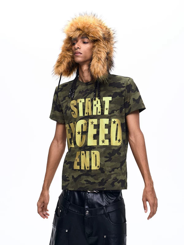 Lightweight Camouflage Graphic Fitted T-Shirt 3