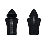 6227226651030,6227226651031,6227226651032,6227226651033, Lightweight Leather Trim Hooded Vest