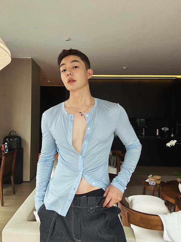 Lightweight Slim Fit Button-Up Cardigan 1