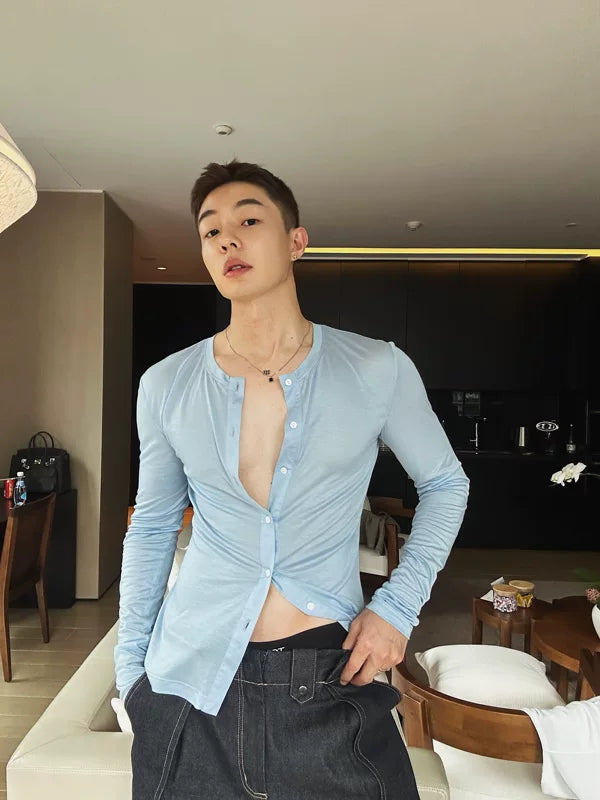 4960138736979,4960138736980,4960138736981,4960138736982, Lightweight Slim Fit Button-Up Cardigan