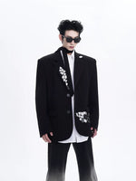 Liquid Metal Detail Casual Suit Jacket 4