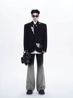 Liquid Metal Detail Casual Suit Jacket 5