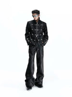 Liquid Silk Texture Buttoned Jacket 1