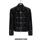 6124091757552,6124091757553,6124091757554, Liquid Silk Texture Buttoned Jacket