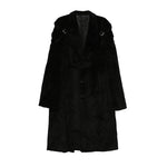 Long Alpaca Wool Coat with Detachable Sleeves 1