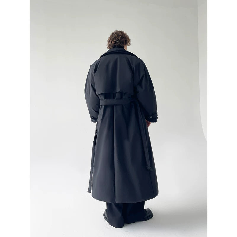 Long Belted Duck Down Puffer Coat 5