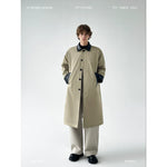 Long Button Front Oversized Quilted Trench Coat 1