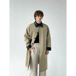 Long Button Front Oversized Quilted Trench Coat 2