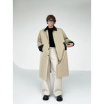 Long Button Front Oversized Quilted Trench Coat 5
