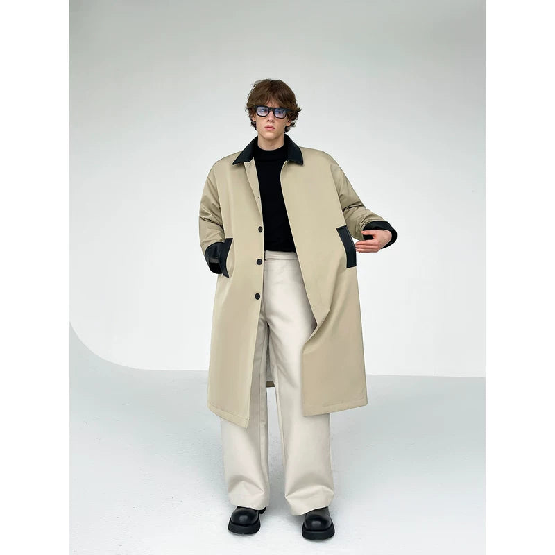 Long Button Front Oversized Quilted Trench Coat 5