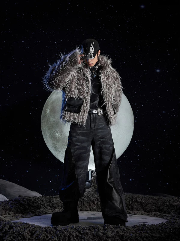 Long Hair Faux Fur Short Jacket 4