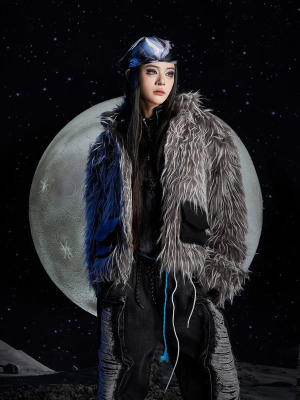 Long Hair Faux Fur Short Jacket 5