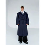 Long Oversized Cotton Coat with Fur Hood 5