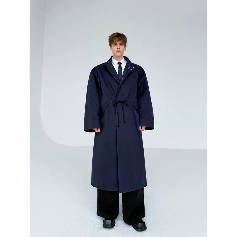 Long Oversized Cotton Coat with Fur Hood 5