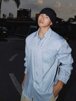 Long-Sleeve Casual Shirt with Tie 3