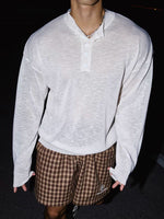Long Sleeve Henley Knit Sweater 3