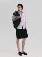 Long Sleeve Irregular Button Collared Shirt 5